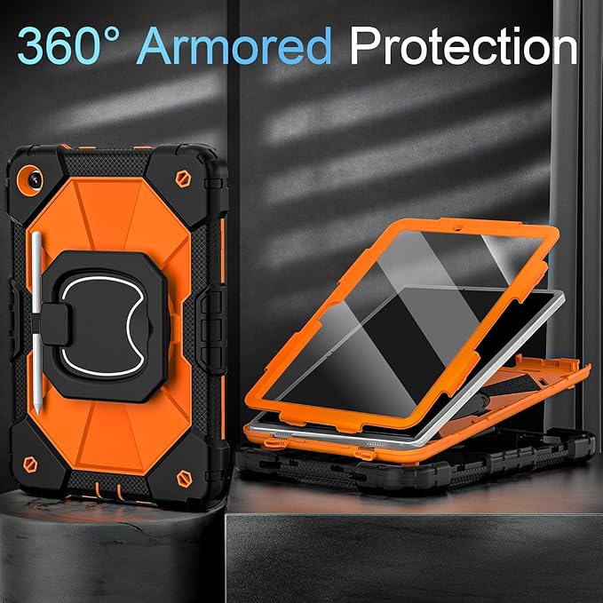 Case for Galaxy Tab A9 Plus 11 Inch Heavy Duty Cases for Samsung Galaxy A9+ (SM-X210/X216/X218) Tablet Case with Screen Protector 360 Rotating Stand Shoulder Strap Pen Holder