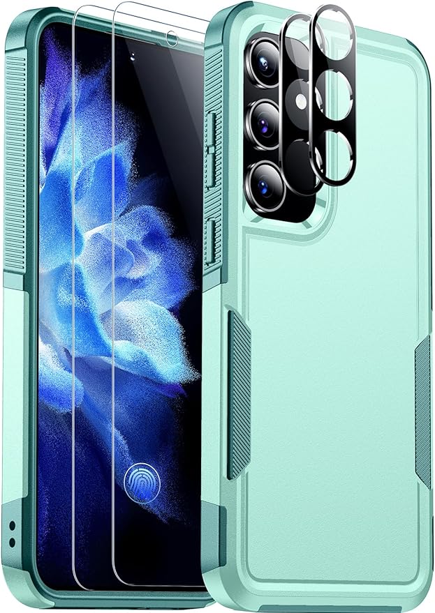 Red2Fire for Samsung Galaxy S24 Case, [Military Grade Drop Protection] Non-Slip Heavy Duty Full Body Shockproof Protection Phone Case for S24 Case 6.2 inch, Light Green