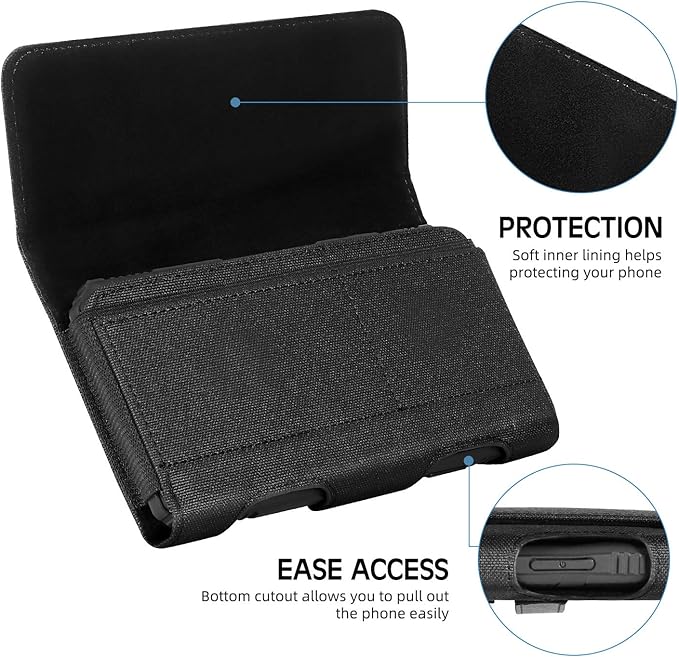 BECPLT for Galaxy S24 Ultra 5G Holster Case,Galaxy S23 Ultra S22 Ultra 5G S22+ 5G S21 Ultra 5G Nylon Holster Belt Case with Clip/Loops Belt Pouch Holder for Galaxy Note 20 Ultra S20+ S20 Ultra 5G