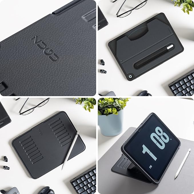 ZUGU CASE for 10.2 Inch iPad 7th / 8th / 9th Generation Case (2021/2020/2019), Protective, Thin, Sleek Design, Magnetic Stand, Sleep/Wake Cover, Magnetic Cover, Black