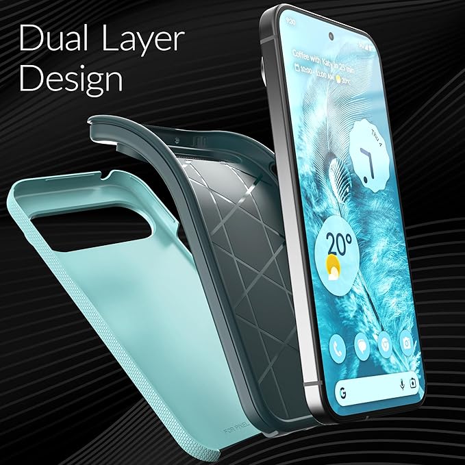 Crave Dual Guard for Google Pixel 10 Pro XL Case, Shockproof Protection Dual Layer Case for Google Pixel 10 Pro XL - Aqua