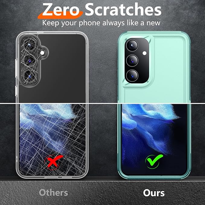 Red2Fire for Samsung Galaxy S24 Case, [Military Grade Drop Protection] Non-Slip Heavy Duty Full Body Shockproof Protection Phone Case for S24 Case 6.2 inch, Light Green