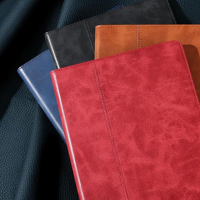 for Ipad Case Air 13-inch M3/M2 2025/2024(Model:A3268/A3269/A2898/A2899) Genuine Leather Cover Protective Shell,Built-in Pencil Holder and Auto Wake/Sleep.Wine Red