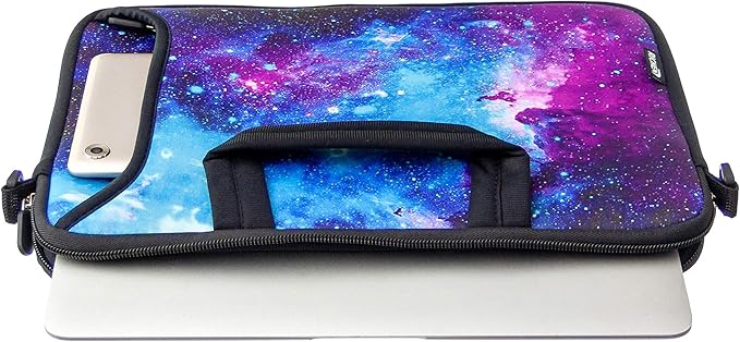 RICHEN 10 inch Messenger Bag Carring Case Sleeve with Handle Accessory Pocket Fits 7 to 10-Inch Laptops/Notebook/ebooks/Kids Tablet/Pad (7-10.2 inch, Galaxy)