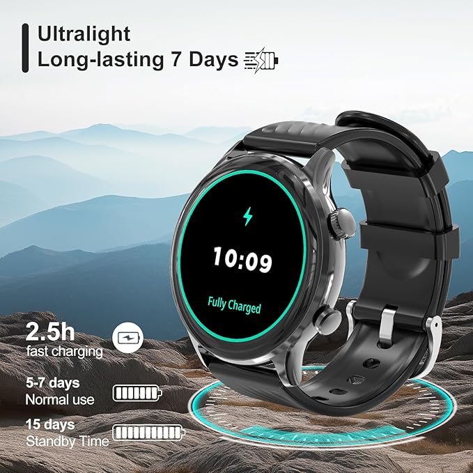 Smart Watch for Women, 1.77" Fitness Tracker with Heart Rate/Sleep/SpO2/Stress Monitor, Fitness Watch for Answer Calls, IP68 Smartwatch for iOS Android, Step Counter Watch, 123+ Sport Modes,2 Bands