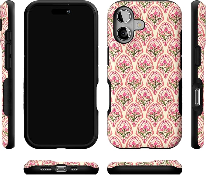 Casely iPhone 17 Case | Tulip Tapestry | Jenna Palek x Casely | Bold Protective Design | Compatible with MagSafe