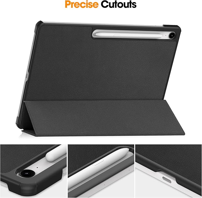 Smart Case for Samsung Galaxy Tab S10 FE+ / S10 FE Plus 13.1 Inch 2025, Ratesell Lightweight Trifold Stand Smart Case Cover with Auto Wake/Sleep Black