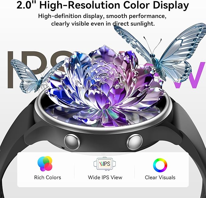 Smart Watches for Men, Fitness Tracker with Heart Rate & SpO2 Monitor, IP67 Waterproof Activity Tracker for Men & Women, Smart Watch for Android Phones and iPhone Compatible (Black)