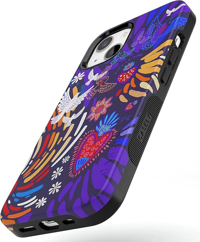 Casely iPhone 14 Case | Viva La Vida | Frida Kahlo Collage | Compatible with MagSafe | Bold Protective Design