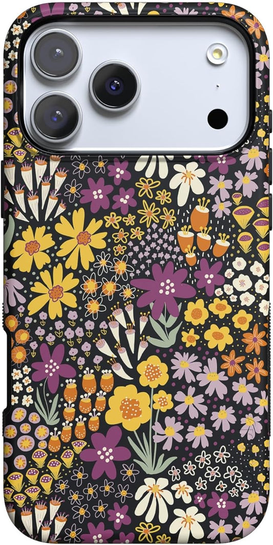 Casely iPhone 17 Pro Case | Falling for You | Plum Floral | Compatible with MagSafe | Bold Protective Design