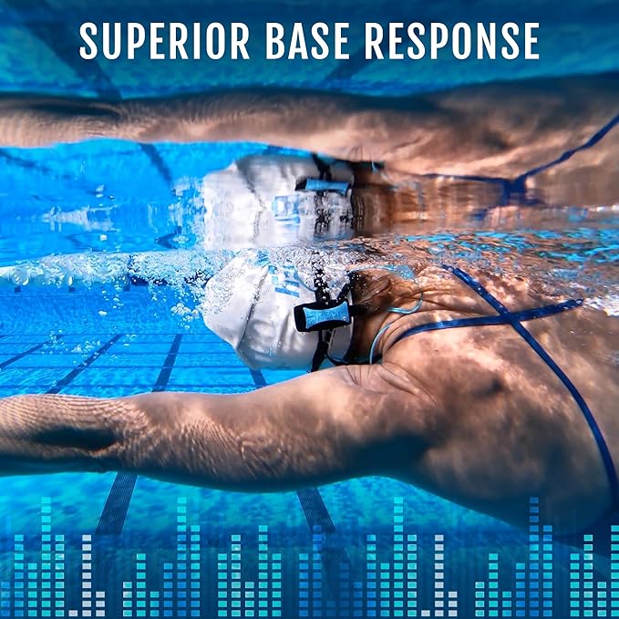 H2O Audio Surge SX10 Waterproof IPX8 Headphones –(Short Cord Design), in-Ear Noise Cancelling Earbuds for Swimming, Running, Sports – Lightweight, Secure Fit, Dynamic Bass, Memory Foam Tips