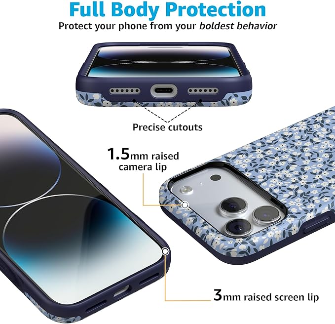 Casely iPhone 17 Pro Case | Picking Daisies | Cottagecore | Compatible with MagSafe | Bold Protective Design