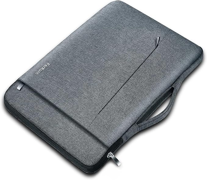 Ferkurn Laptop Case Sleeve for Men Women Chromebook Case Compatible with MacBook Air/Pro Lenovo Surface HP Dell ASUS Acer, 15.6 inch, Gray