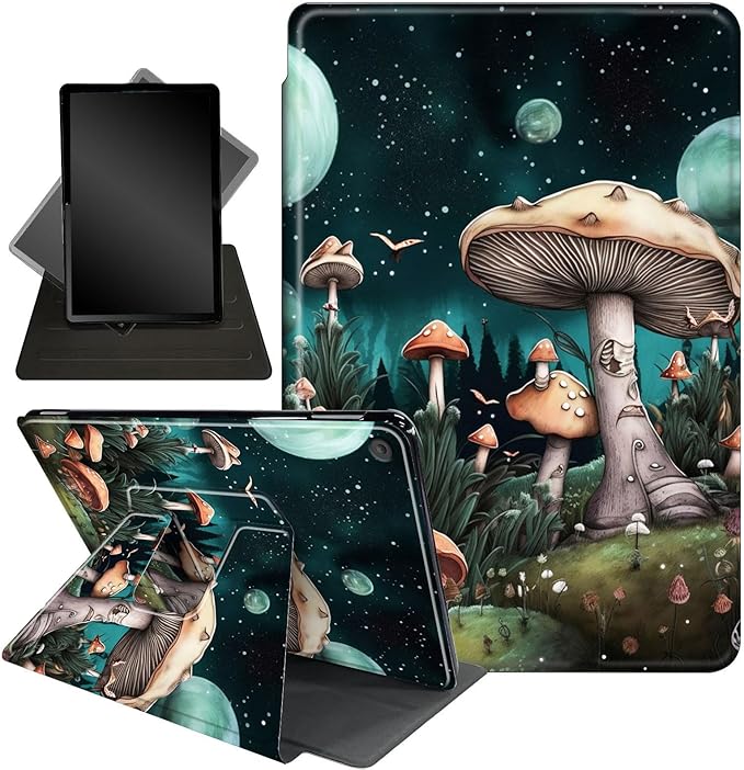 Case for Lenovo Tab M10 Plus 10.3", 360 Degree Rotating Folding Stand,with Auto Sleep/Wake Case for Lenovo Tab M10 Plus (2020 2nd Gen) TB-X606F/TB-X606X 10.3" FHD Tablet,Mushroom Forest