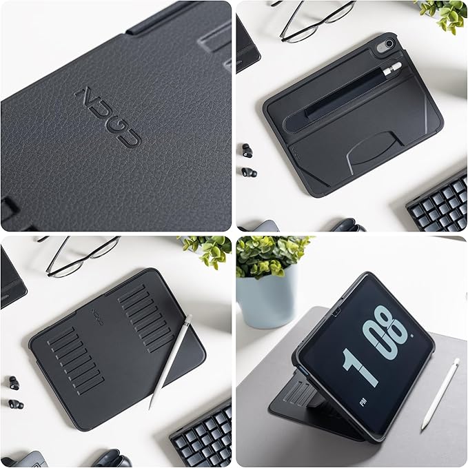 ZUGU CASE for iPad 10.9 Inch Case iPad 11th/10th Generation (A16 2025/2022), Slim Protective Magnetic Stand & Sleep/Wake Cover 11th/10th Gen iPad Stand, Model #s A2696, A2757, A2777, Stealth Black