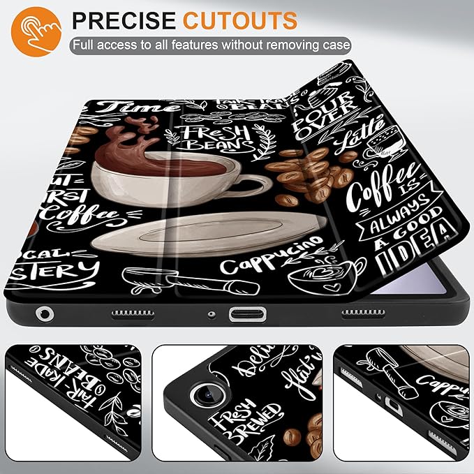 MEEgoodo Case for Samsung Galaxy Tab A9 Plus 11 inch Cover 2024 2023 with S Pen Holder, A9+ Smart Tablet Cases with Leather Trifold Stand+Soft TPU Back Shell+Smart Auto Wake/Sleep, Coffee