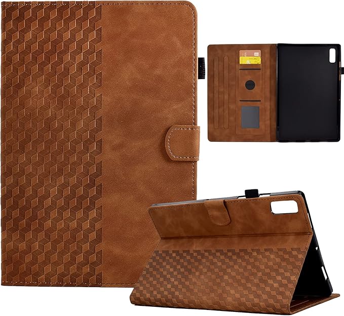 Case for Nook 9" Lenovo Tablet 2024 / Lenovo Tab M9 (TB-310FU) 2023 PU Leather Folio Magnetic Cover Card Holder with Stylus Loop for M9 Tablet Case,Brown