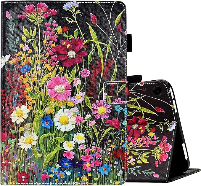 Case for Galaxy Tab A9+ Plus 11 Inch 2025 2024 2023 (SM-X210/X216/X218), Galaxy A9 11 Inch Case, Cute PU Leather Folio Stand Cover for Galaxy Tab A9 Plus, Auto Wake/Sleep - Colorful Flowers