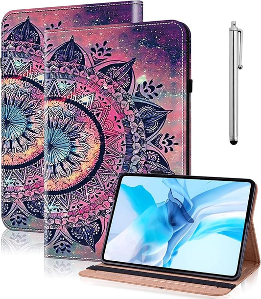 Case for Lenovo Tab M11 (TB-330FU/330XU) 11" 2024, Premium PU Leather Flip Stand Case with Elastic Band/Card Slots/Pen Holder for Lenovo Tab M11 Tablet - Mandala