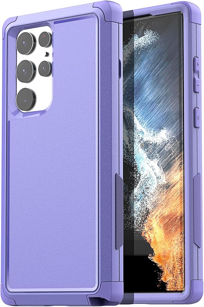 AICase Protective Cover Phone Case for Samsung Galaxy S22 Ultra/Heavy Duty, 3-Layer, Rugged, Pocket-Friendly, Durable, Military Grade Protection, Shockproof, Drop Proof, Dust-Proof, 6.8"