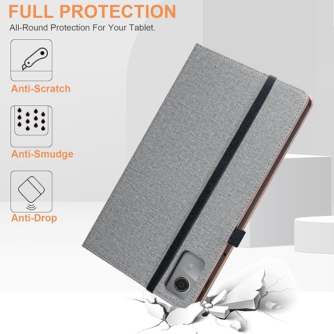for Lenovo Tab M11 Case with Pen Holder,for Lenovo M11 Tablet Case with Hand Strap 11 Inch TB330FU 2024,Gray