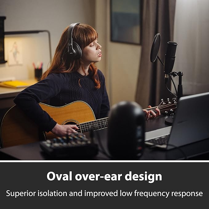 AKG K371 Closed Over-Ear Studio Folding Headphones - Black