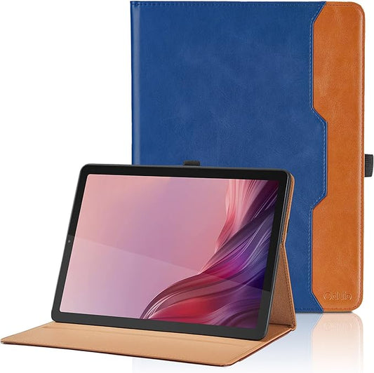 Case for Lenovo Tab M9 9 Inch 2023 (TB-310FU)/ Nook 9" Lenovo Tablet (2024) - PU Leather Business Folio Protective Cover with Hand Strap and Pocket, Blue