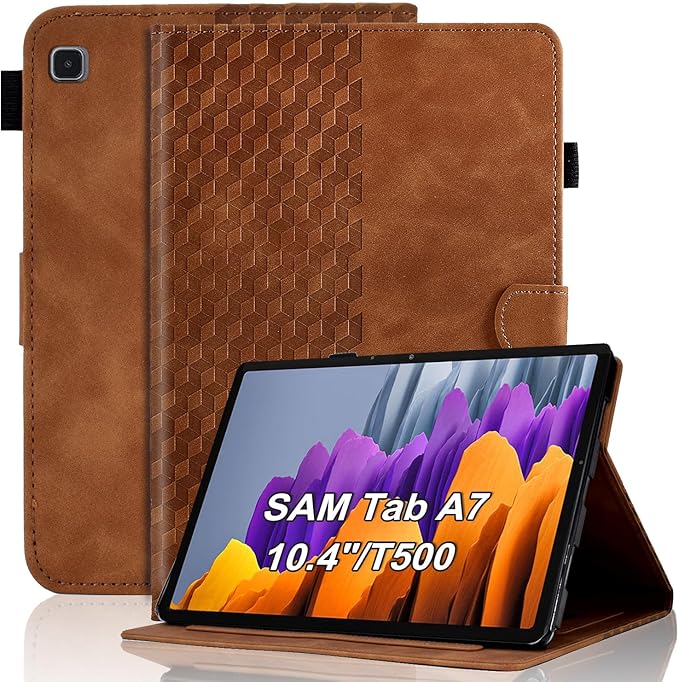 Case for Samsung Galaxy Tab A7 10.4-Inch 2020 (SM-T500/T505/T507) Magnetic PU Leather Folio Cover Card Holder Multi-Angle Galaxy Tab A7 10.4",Brown
