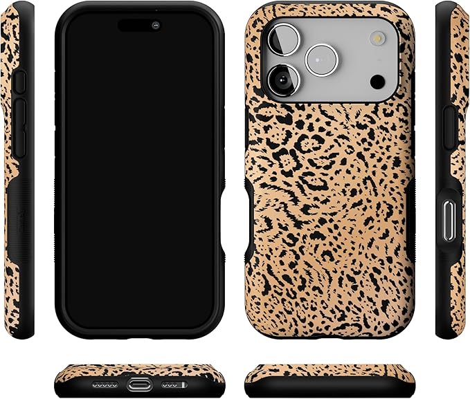 Casely iPhone 17 Pro Case | Born to Be Wild | Jaguar Print | Bold Protective Design | Compatible with MagSafe