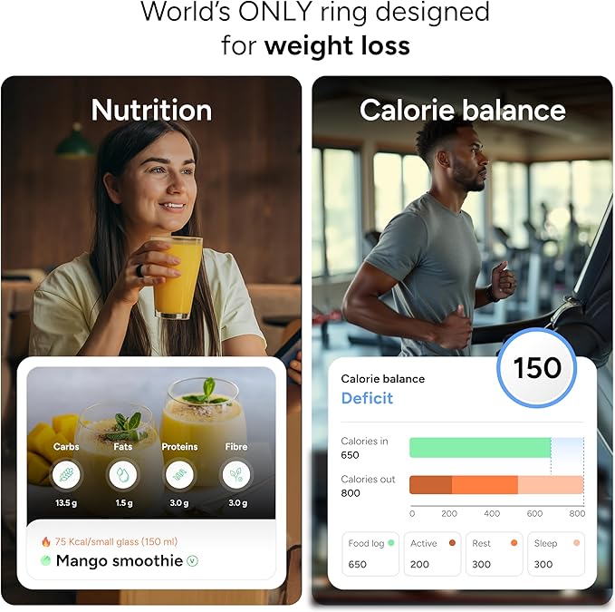Gabit Smart Ring | 7+ Day Battery, Cycle Tracking | Sleep, Fitness, Nutrition, Stress | Calorie Tracking for Weight Loss | Buy Sizing Kit First | Smart Ring for Women & Men | Titanium, Rose Gold 14