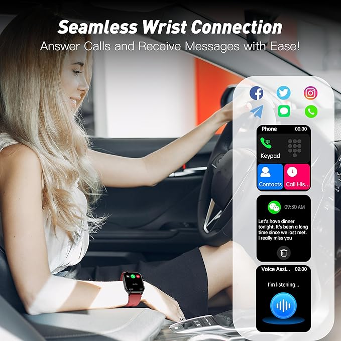 Smart Watch for Men Women, 2.04" AMOLED Color Screen, 24/7 Heart Rate, Blood Oxygen, Pressure, Sleep and Stress Health Monitor, Body Composition Insights, 150 Sports Modes (Brown)