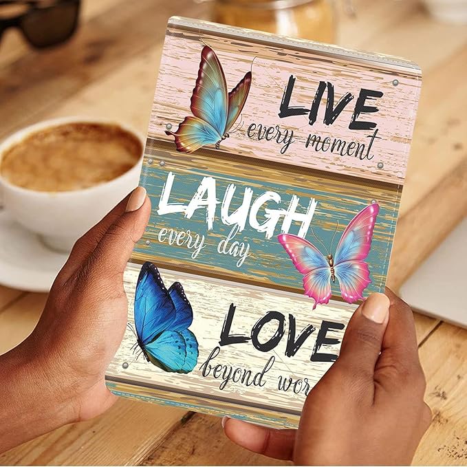 Case for Samsung Galaxy Tab A 10.1 2019 (SM-T510/T515/T517), Slim Lightweight PU Leather Stand Cover with Auto Wake/Sleep for Galaxy Tab A 10.1 Inch - Inspirational Quote Live Laugh Love