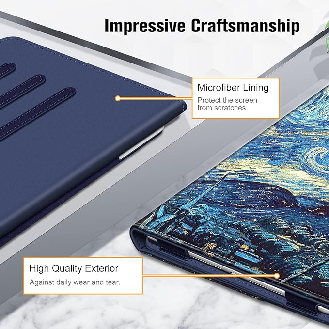 Fintie Case for iPad 9th / 8th / 7th Generation (2021/2020/2019) 10.2 Inch - [Corner Protection] Multi-Angle Viewing Stand Cover with Pocket & Pencil Holder, Auto Sleep Wake, Starry Night