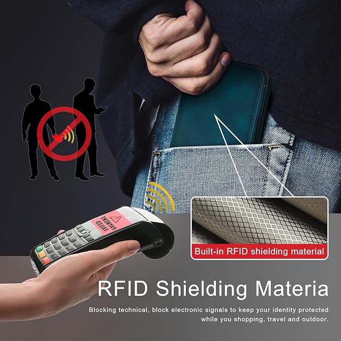 DJDUCK Designed for iPhone 14 Case Wallet with Card Holder, [Magnetic Clasp Cover] [RFID Blocking Leather Protection] Shockproof Women Men Cases 6.1 Inch for Apple 14 Teal