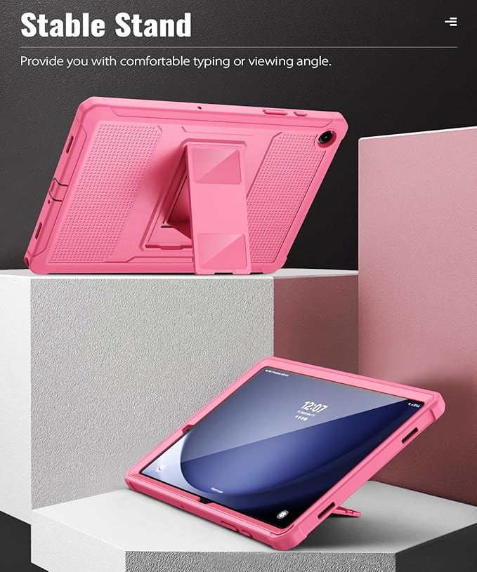 MoKo Case Fit Galaxy Tab A9 Plus 11-Inch 2023 (SM-X210/X216/X218), Shockproof Full Body Rugged Stand Back Cover Built-in Screen Protector Fit Galaxy Tab A9+ 11" 2023, Conch Shell