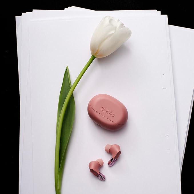 sudio N3 Pro Wireless Earbuds – Active Noise Cancelling (ANC), 30-Hour Playtime, Sweat & Splashproof, Eco-Friendly Design with Recycled Materials, Comfortable Fit, Premium Metallic Finish (Pink)