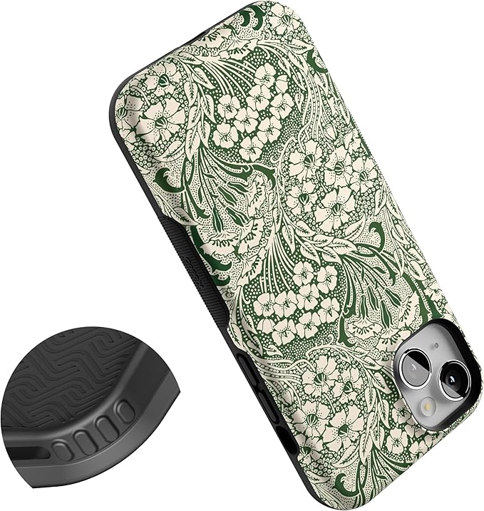 Casely iPhone 14 Case | Mystic Meadow | Green Gardens | Compatible with MagSafe | Bold Protective Design