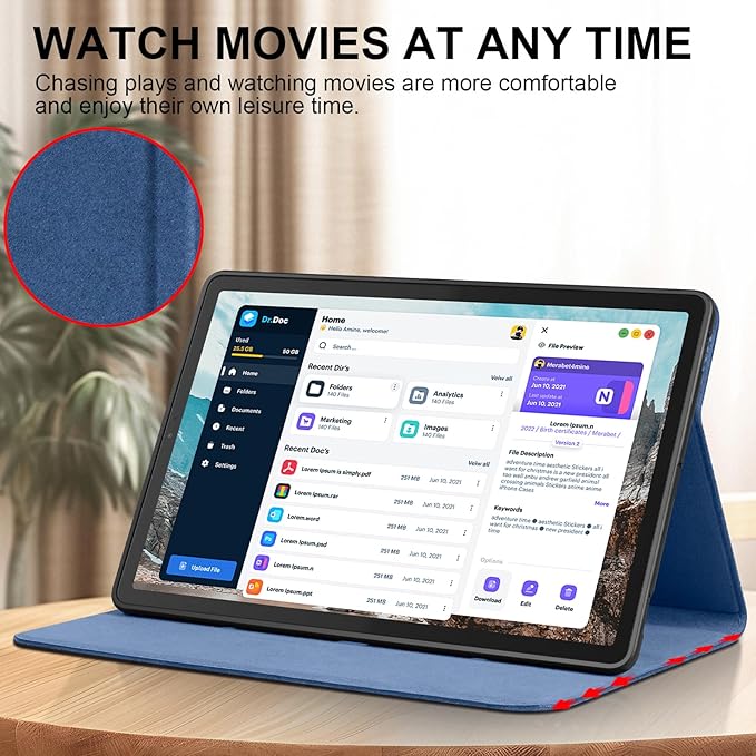 for Samsung Galaxy Tab S5E 10.5 inch Case 2019 Model(SM-T720/T725C/T727) Genuine Leather Cover Protective Shell,Auto Wake/Sleep.Blue