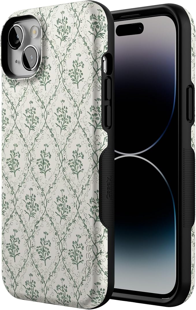 Casely iPhone 14 Case | Sage Tapestry | Floral Vines | Compatible with MagSafe | Bold Protective Design