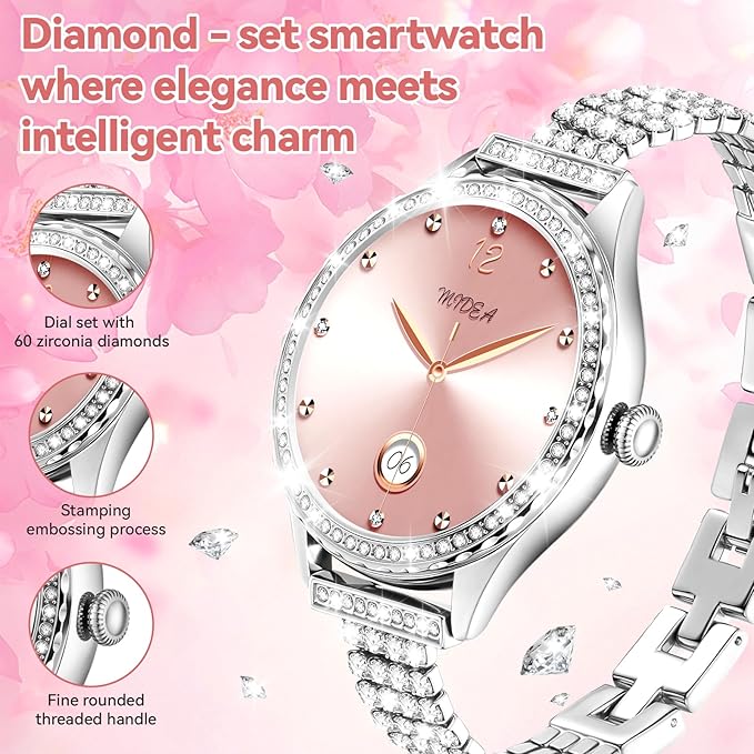 Smart Watch for Women - Make/Answer Call, 1.32" IP67 Waterproof Fitness Watch with Heart Rate Sleep Monitor, 100+ Sports Modes Activity Tracker, Step Counter Smartwatch for iOS Android