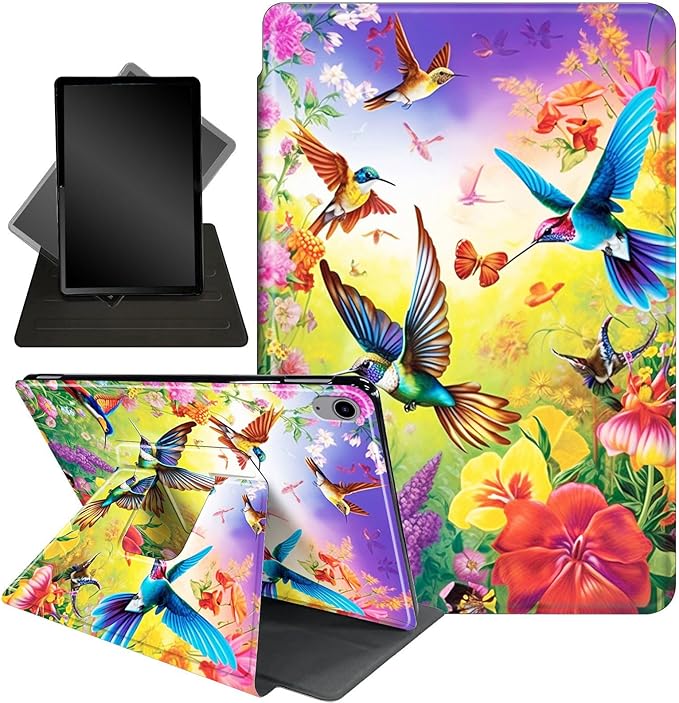 Case for Lenovo Tab P11 Plus Case 2021 (TB-J616F / J616X), 360 Degree Rotating Folding Stand,with Auto Sleep/Wake Case for Lenovo Tab P11 11” 2020 (TB-J606F TB-J606X),Colorful Nature Bird