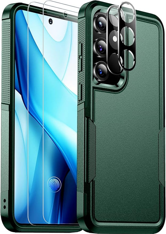 Red2Fire for Samsung Galaxy S25 Case, [Military Grade Drop Protection] Heavy Duty Full Body Shockproof Protection Non-Slip Phone Case for S25 Case 6.2 inch,Dark Green