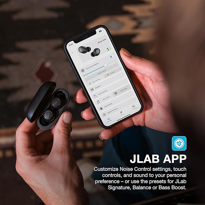 JLab JBuds ANC 3 True Wireless Earbuds with Charging Case, 42 Hours of Total Playtime, 9 Hours Per Charge, Smart Active Noise Canceling, Custom Sound Via App, Multipoint Connect, Google Fast Pair