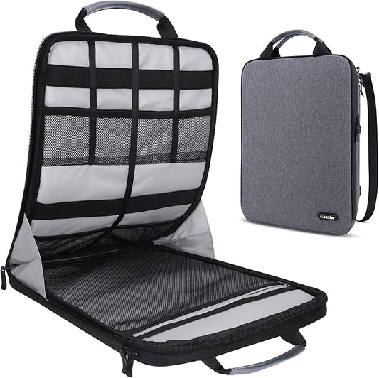 iCozzier Laptop Shoulder Bag, 13-13.3 Inch Laptop Tablet Sleeve Case Horizontal and Vertical Style with Handle & Removable Shoulder Strap for 13.3" Macbook/Notebook/11 iPad Pro 2020