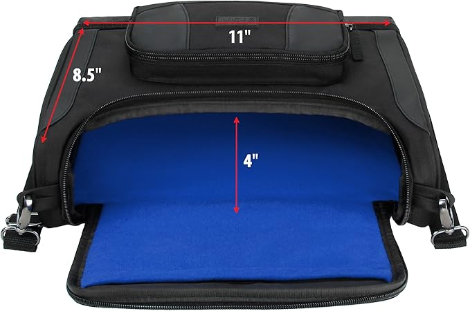 USA Gear Small Messenger Bag Compatible with Microsoft Surface Pro 11th Gen/10/9/8/7, Surface Laptop 13-inch (2025) - Shoulder Bag Travel Tablet Case Fits Accessories, Charger, Keyboard, Mouse (Blue)