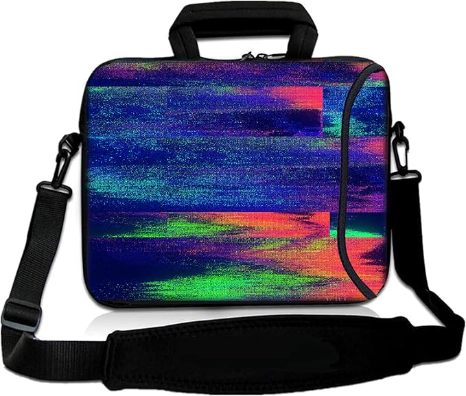 RICHEN 14 15 15.4 15.6 inch Laptop Shoulder Bag Messenger Bag Notebook Handle Sleeve Neoprene Carrying Case with Accessories Pocket (14-15.6 inch, No Signal)