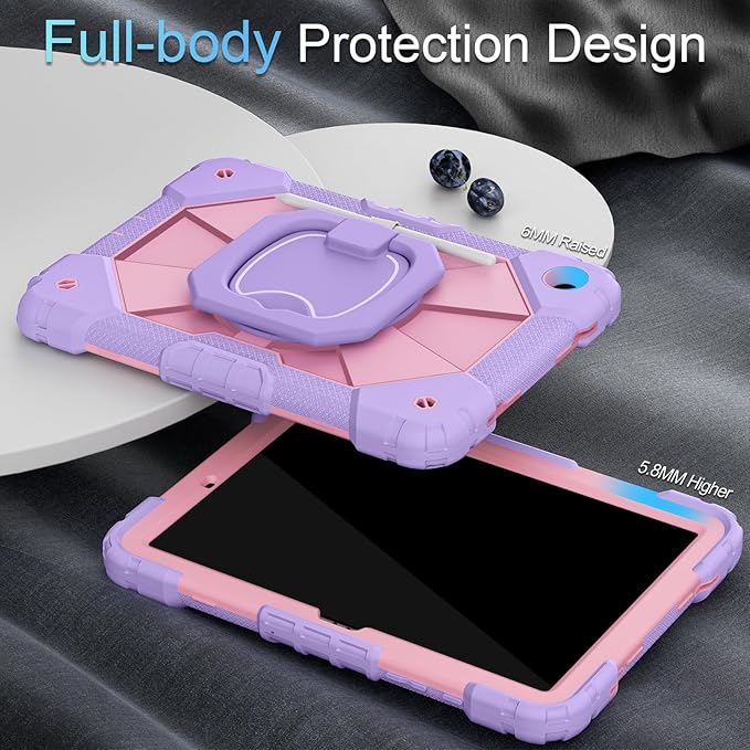 Case for Samsung Galaxy Tab A9+/A9 Plus 11 Inch with Screen Protector/Rotating Stand/Pen Holder,Military Grade Shockproof Cover for Galaxy Tab A9 Plus Case (SM-X210/X216/X218)