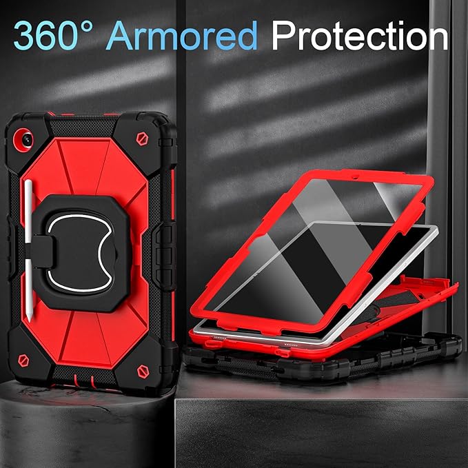 Case for Galaxy Tab A9 Plus Case 11 Inch with Screen Protector/Rotating Stand/Pen Holder,Military Grade Shockproof Cover for Samsung Galaxy A9+/A9 Plus Tablet Case (SM-X210/X216/X218)