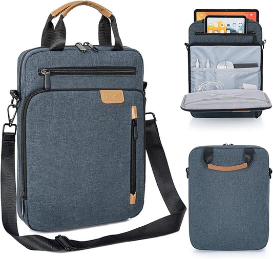 12.9 Inch Tablet Sleeve Bag, Padded Protective Carrying Case for iPad Pro M4 & Air M2 2024, Samsung Galaxy Tab S9 FE+/S9+/S8+/S7 FE/S7+ 12.4" 2022/2023, Surface Laptop Go 12.4", Blue