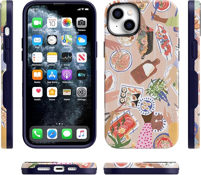 Casely iPhone 14 Case | Picnic Party | Painted Collage | Compatible with MagSafe | Bold Protective Design